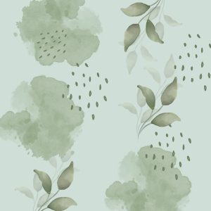 Faded Beauty-Green-Watercolor-Floral